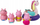 Lodër banjoje TOMY Toomies Peppa Pig, set shtrydhëse me ujë, unicorni lundrues, shumëngjyrëshe