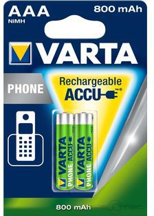 Bateri të rikarikueshme Varta, AAA / R03, 800mAh, 2 copë
