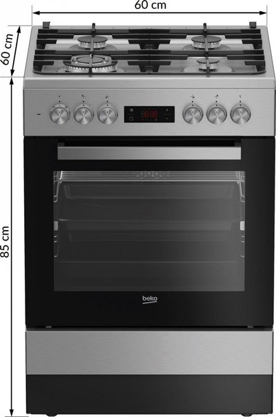 Furrë elektrike Beko FSMT 61337 DXDT, e argjendtë