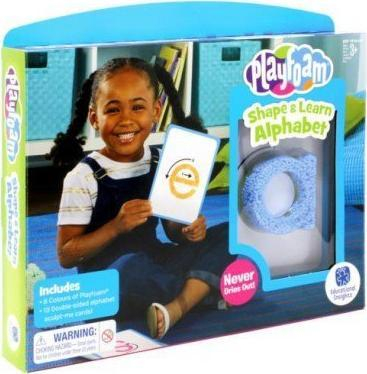Set edukativ Learning Resources Playfoam Shape and Learn, alfabeti i vogël, shumëngjyrësh