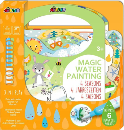 Set pikturimi me ujë Avenir Magical Water Painting 4 Seasons, 6 faqe, me stilolaps, shumëngjyrësh