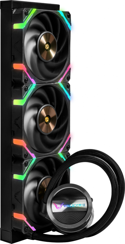 Течен ладилник за процесор Valkyrie Dragonfang 360mm, All in One, ARGB, црн