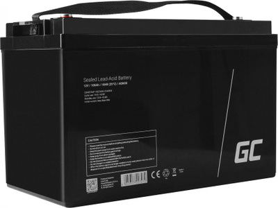 Оловна AGM батерија Green Cell AGM30, 12V, 100Ah, црна
