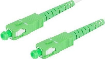 Kabllo fibër optike Lanberg SC/APC SC/APC, SM, 30m, 3.0mm, e bardhë