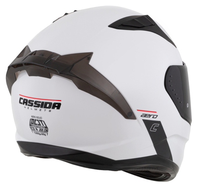 Helmetë integrale Cassida Aero Solid, polikarbonat, vizor Pinlock, e bardhë e zezë
