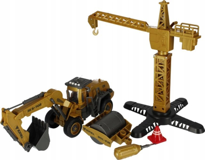 Set ndertimi MEGA CREATIVE 526180, vince me eskavator, me drita dhe ze, ngjyre ari