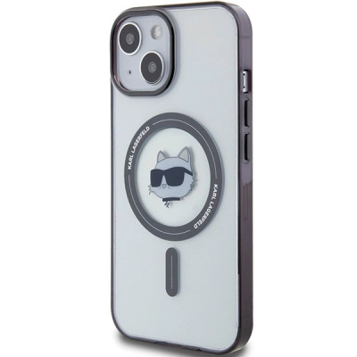Mbulesë telefoni Karl Lagerfeld IML Choupette MagSafe, për iPhone 15 6.1", transparente