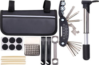Сет алат за велосипед Dunlop Bicycle Tool Set, 14 делови, пренослив, разнобоен