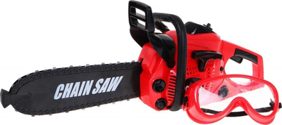 Lodër sharrë zinxhir Cayee Chain Saw, me tinguj, me syze mbrojtëse, e kuqe