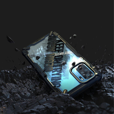 Kapak telefoni Ringke Fusion X për Xiaomi Redmi Note 10 10S, mbrojtës i fortë, shpina transparente, i zi