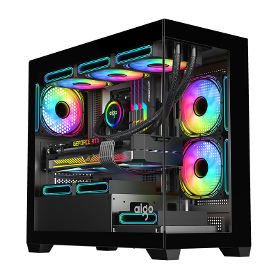 Kasë kompjuteri Darkflash C218M B 6 ventilatorë ARGB (i zi)