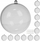 Ornamente transparente akrilike Ruhhy 20508, set 12 copë, 8 cm, transparente