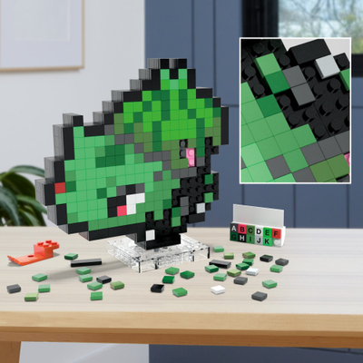 Set ndërtimi Mega Pokémon Bulbasaur, 374 copa, 15 cm, jeshil