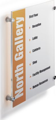 Tabelë informuese Durable Crystal Sign, A3 297 x 420mm, akrilik transparent