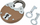 Dry Awtools Padlock 90mm, çelës tubular, argjendtë