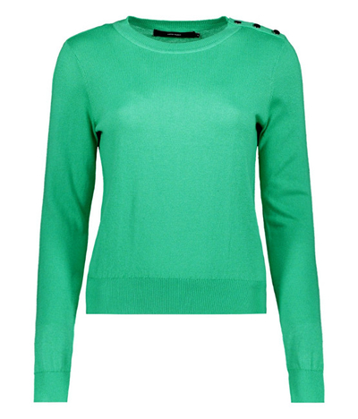 Xhemper Vero Moda Mild and Ls O-neck Button, i gjelbër XL mVM0226-XL