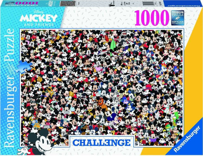 Puzzle Ravensburger Challenge Mickey Mouse, 1000 elemente, shumëngjyrëshe