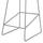 Stol metalik me ulëse PP 47×47×83 cm (HM8450.10), gri