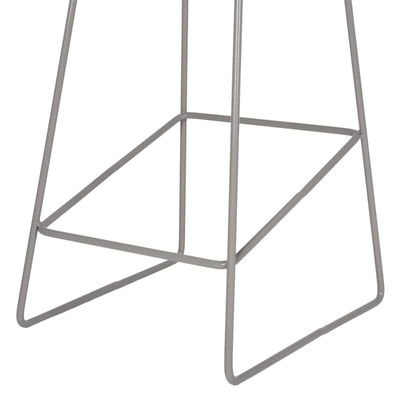 Stol metalik me ulëse PP 47×47×83 cm (HM8450.10), gri