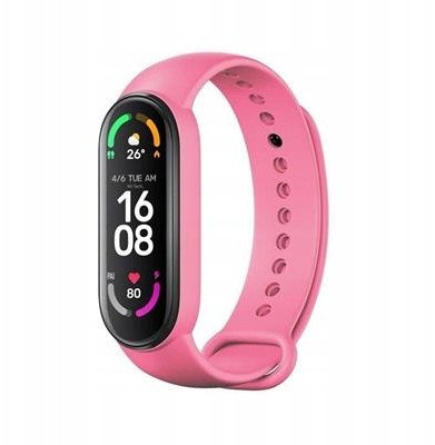 Rrip silikoni për byzylyk smart Xiaomi Mi Band 3 4 5 6 7, i rregullueshëm, rozë