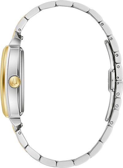 Orë dore për meshkuj Bulova Sutton Square Automatic 98A308, e argjendtë