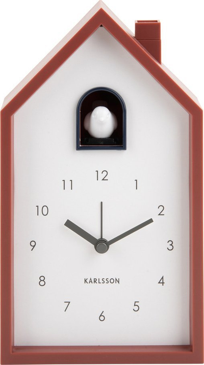 Будилник Karlsson Modern Cuckoo, механизам кукавица, модерен дизајн