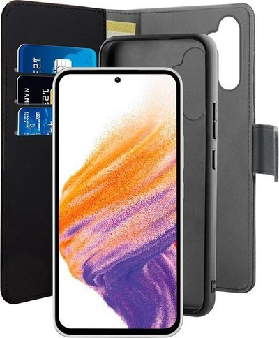 Këllëf-portofol Puro për Samsung Galaxy A54 5G, 2 në 1 me magnet, i zi