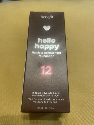 Фондациона пудра Benefit Hello Happy Flawless Brightening, 30 ml, нијанса 12
