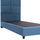 Krevat MILO HM652.09, tek, kadife, 90x200 cm, blu