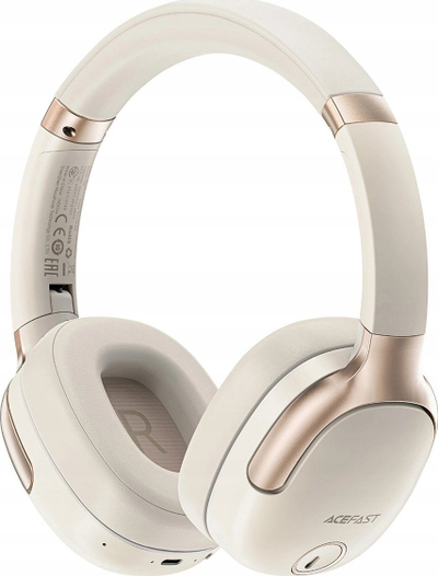 Kufje Bluetooth AceFast H2, ANC, Bluetooth 5.3, të bardha