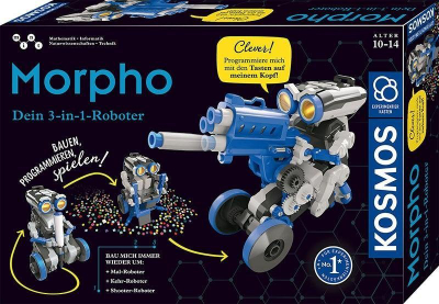 Set robotike Kosmos Morpho 3 në 1, kit për ndërtim, që e programon vetë, blu