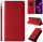 Këllëf-portofol për telefon Hurtel Magnet Strap Case, për iPhone 13 Pro, me magnet, i kuq
