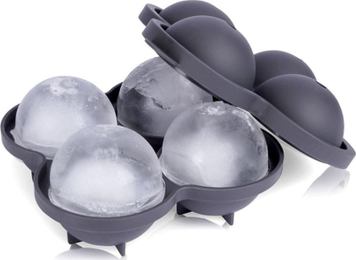 Kallëp akulli Orion Ice Cube Tray, 4 toptha, 16x15x7cm, i zi