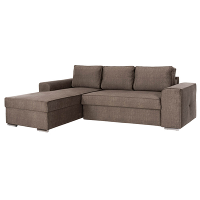 Sofa këndore Nacho e majtë (HM3279.03L), kaftë/ argjendtë