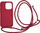 Këllëf me rrip Mobile Origin Lanyard Case Cherry për iPhone 14 Pro, TPU, i kuq