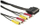 Kabllo Scart - RCA (Cinch) x 6, 1.5 m, e zezë