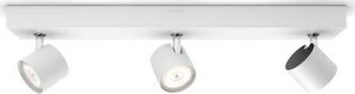 Спот тавански LED Philips Star, 3 сијалици, WarmGlow, бел