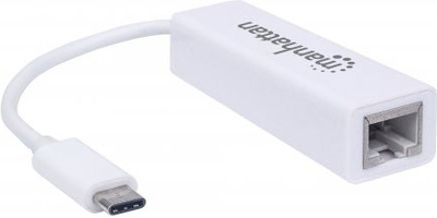 Adapter USB C në Gigabit Ethernet Manhattan 507585, 2 Gbps, i bardhë