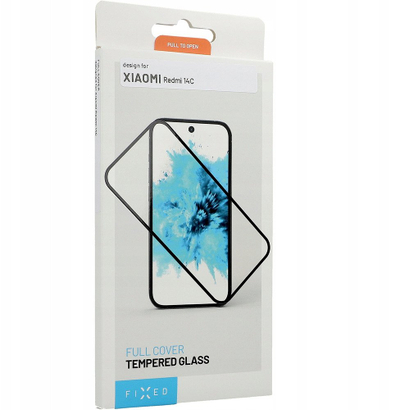 Xham mbrojtës FIXED FullGlue Cover për Xiaomi Redmi 14C 4G, 2.5D, i zi