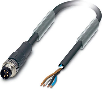 Kabllo lidhëse LAPP AB-C4-M8MS-10,0PUR, 10m, 4P M8 FIELDBUS, e zezë