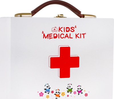 Set mjekësor për fëmijë Medical, stetoskop i vërtetë, lodër druri, shumëngjyrësh