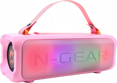 Блутут звучник К алтопарлант N-GEAR Blazooka 703, со микрофон, РГБ осветлување, розов