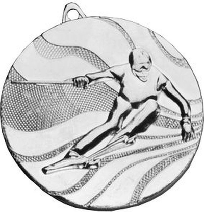 Medalje e argjendtë skijimi Victoria Sport, 5 x 5 cm