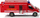 Lodër makinë zjarrfikse Leantoys Mercedes Sprinter, me pult, me drita, e kuqe