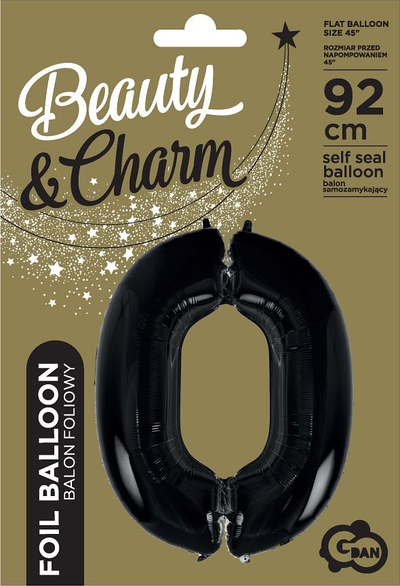 Balonë folie Godan Number 0, 92 cm, e zezë