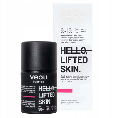 Krem dielli Veoli Botanica HELLO LIFTED SKIN, SPF 50, 50 ml