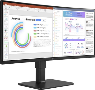 Monitor LG UltraWide 34BQ77QB-B, 34'', 60Hz, 3440x1440 (UWQHD), IPS, i zi