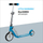 Tротинет Hudora Little Bigwheel, за деца 3+, прилагодлив управувач 68-74 cm, син