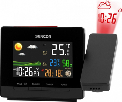 Stacion elektronik i motit Sencor, i zi