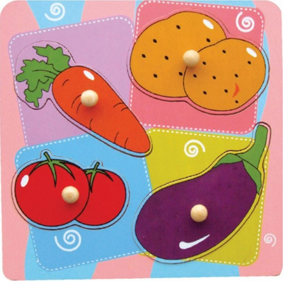 Puzzle me perime Viga, Wooden Surprise, 12m+